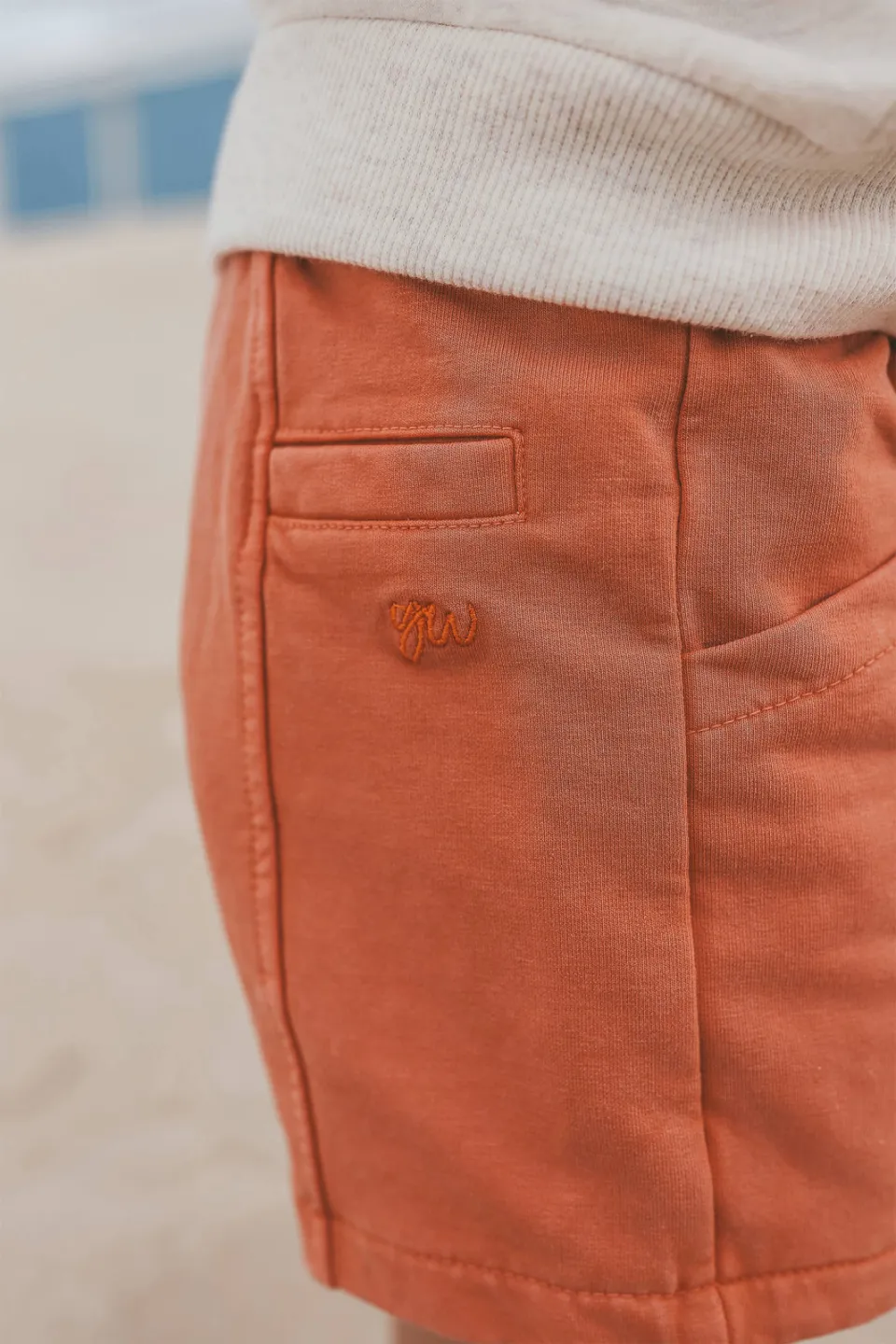 Your Wishes regular waist sweatshort brique, foto 3