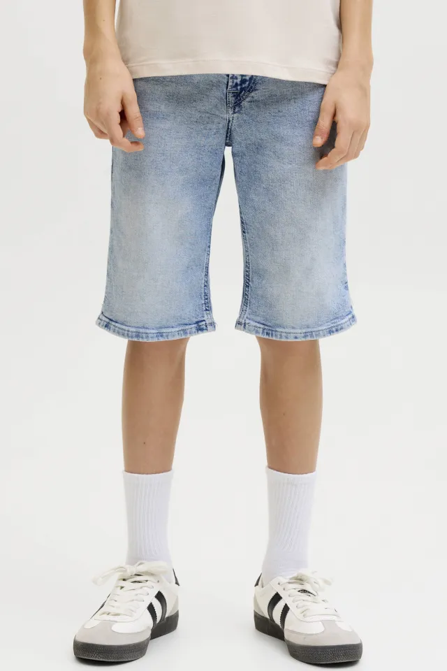 Jack & Jones regular denim jeansshort lichtblauw, foto 6