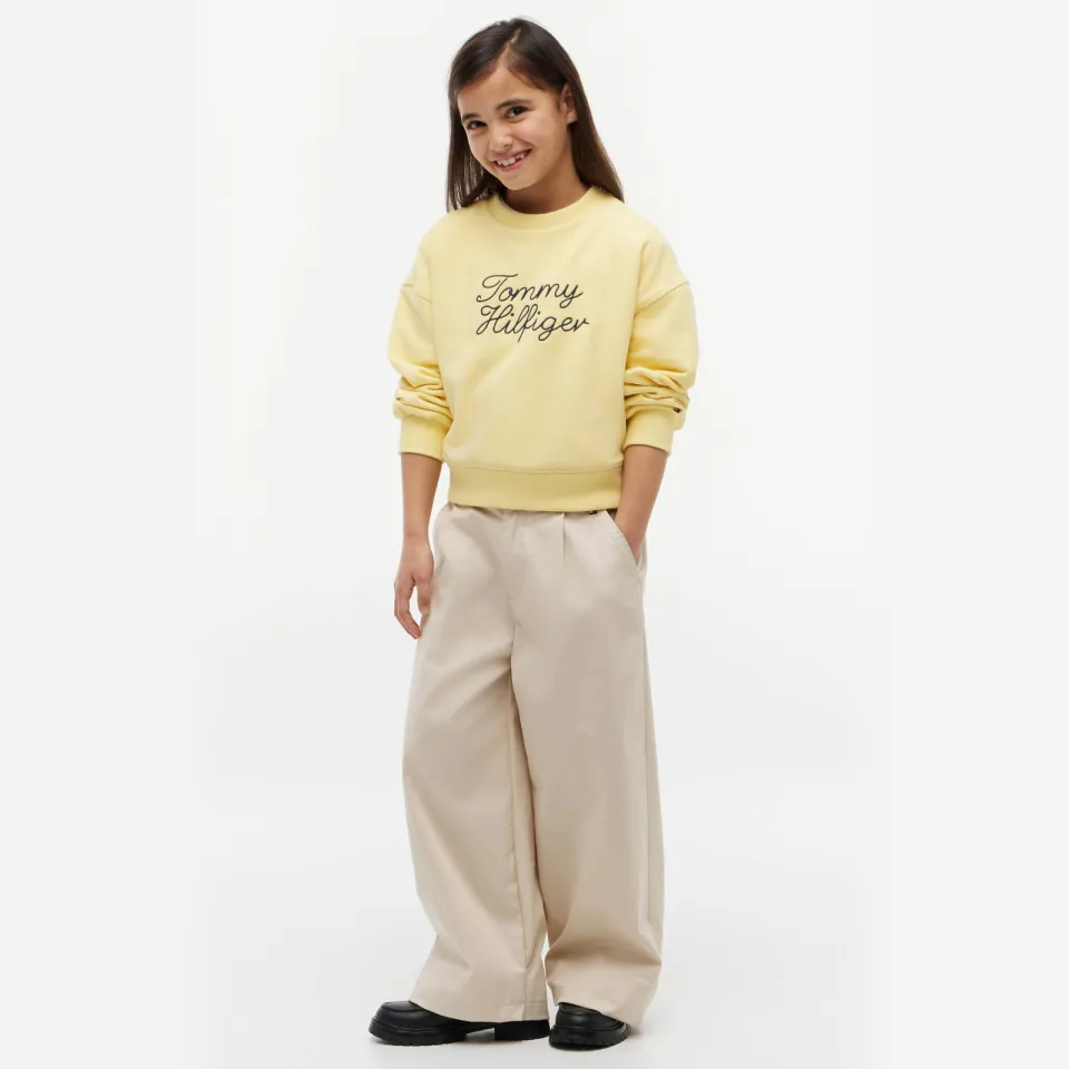 Tommy Hilfiger sweater met borduursels en tekstopdruk - geel, foto 2