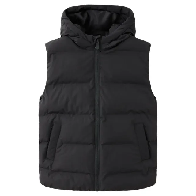 Mango bodywarmer zwart met capuchon
