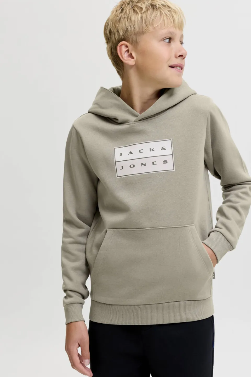 Jack & Jones JUNIOR hoodie - grijsgroen, foto 5