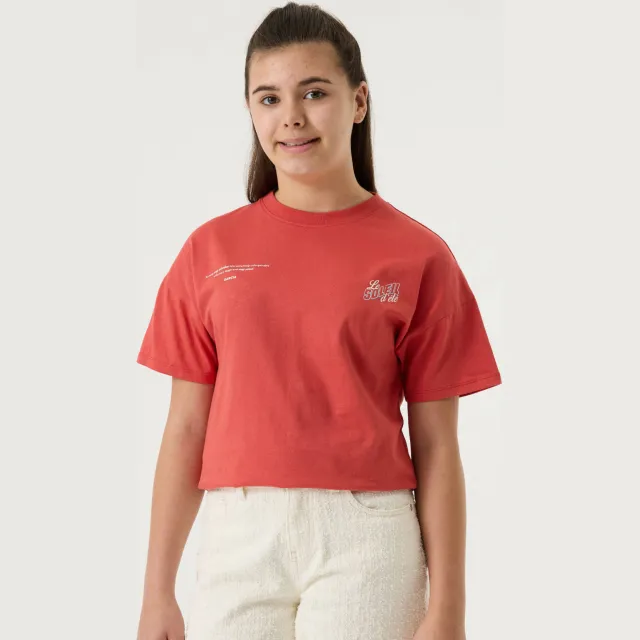 Garcia t-shirt met backprint rood