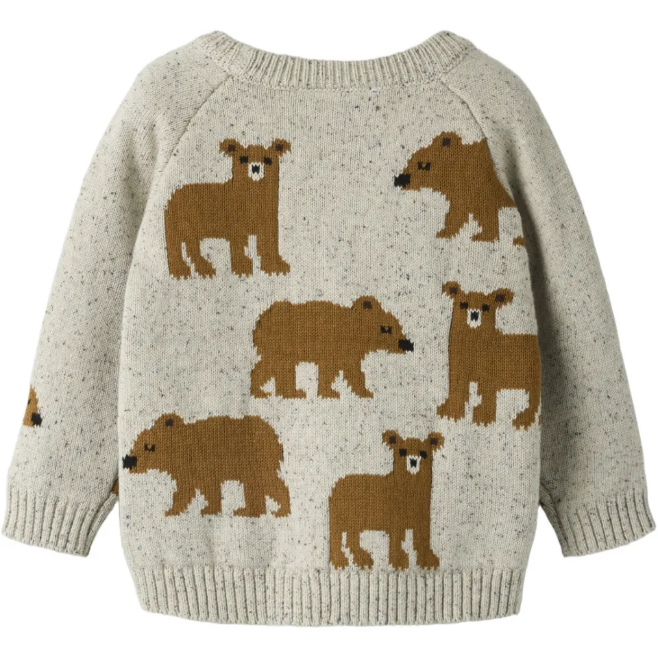 NAME IT MINI gebreide trui met print - ecru, foto 2