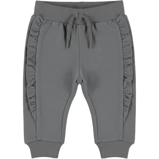 Dirkje regular fit joggingbroek met ruches grijs, foto 2