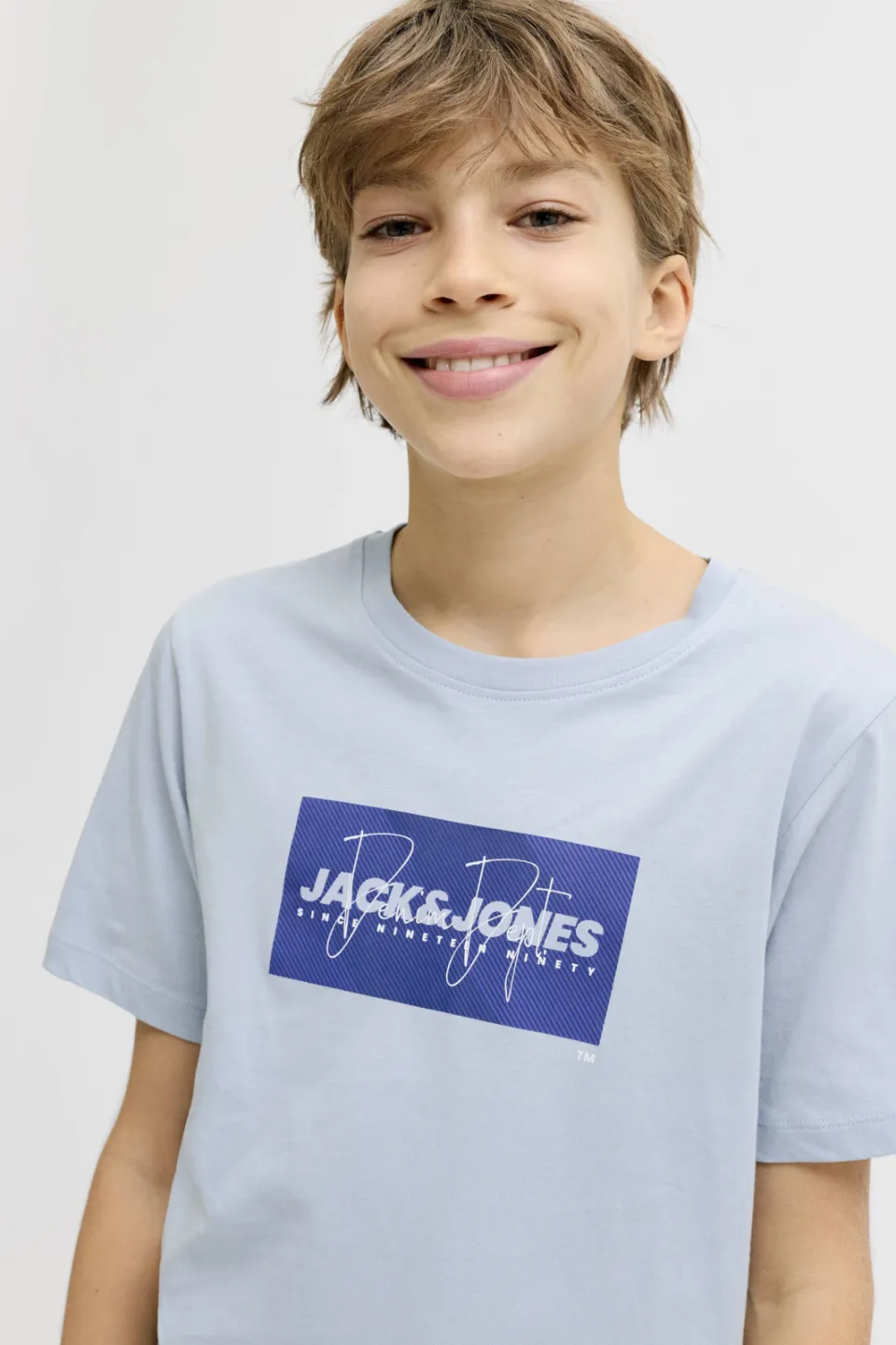 Jack & Jones t-shirt lichtblauw met logo, foto 5