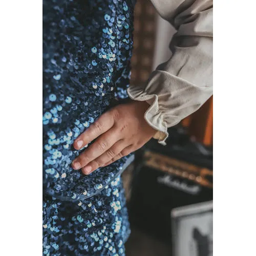 Your Wishes gilet blauw met pailletten, foto 6