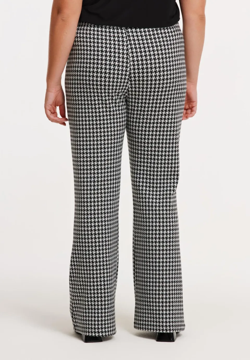 Yoek Check bootcut pantalon zwart, foto 5