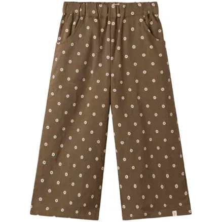 Lil' Atelier gebloemde broek bruin