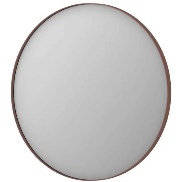 Ink SP15 Spiegel Rond Geborsteld Koper Aluminium Kader 80 x 3,5 cm