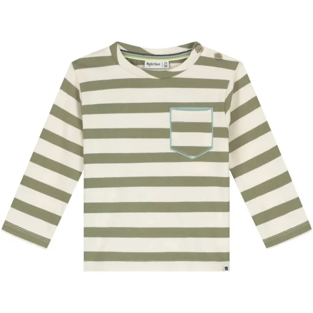 Babyface longsleeve gestreept groen Groen/offwhite