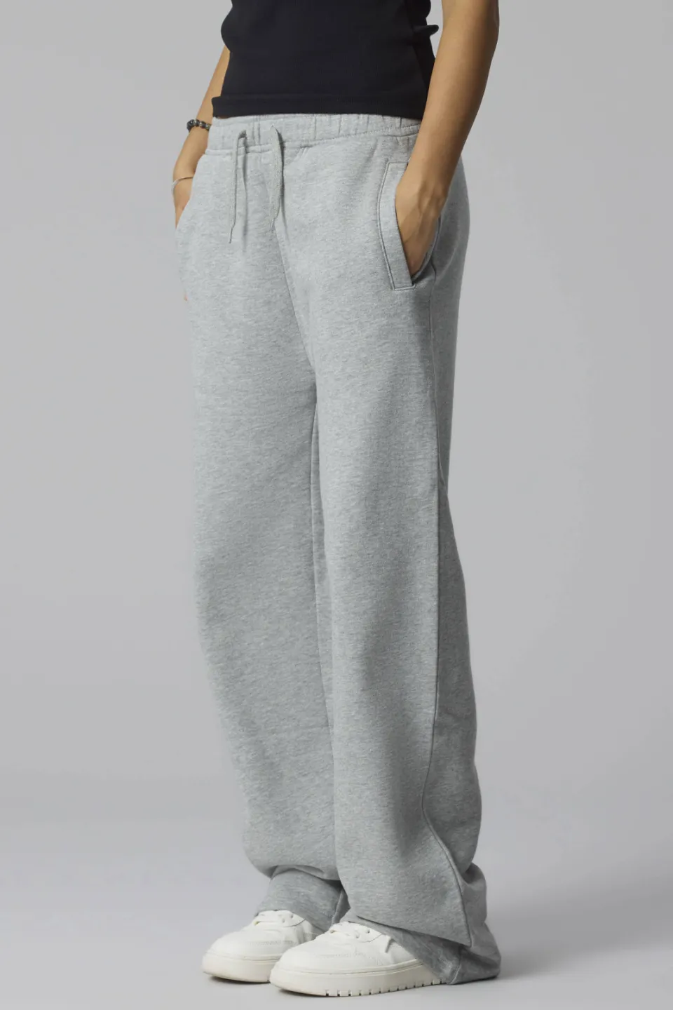 LMTD joggingbroek grijs Grijs melange