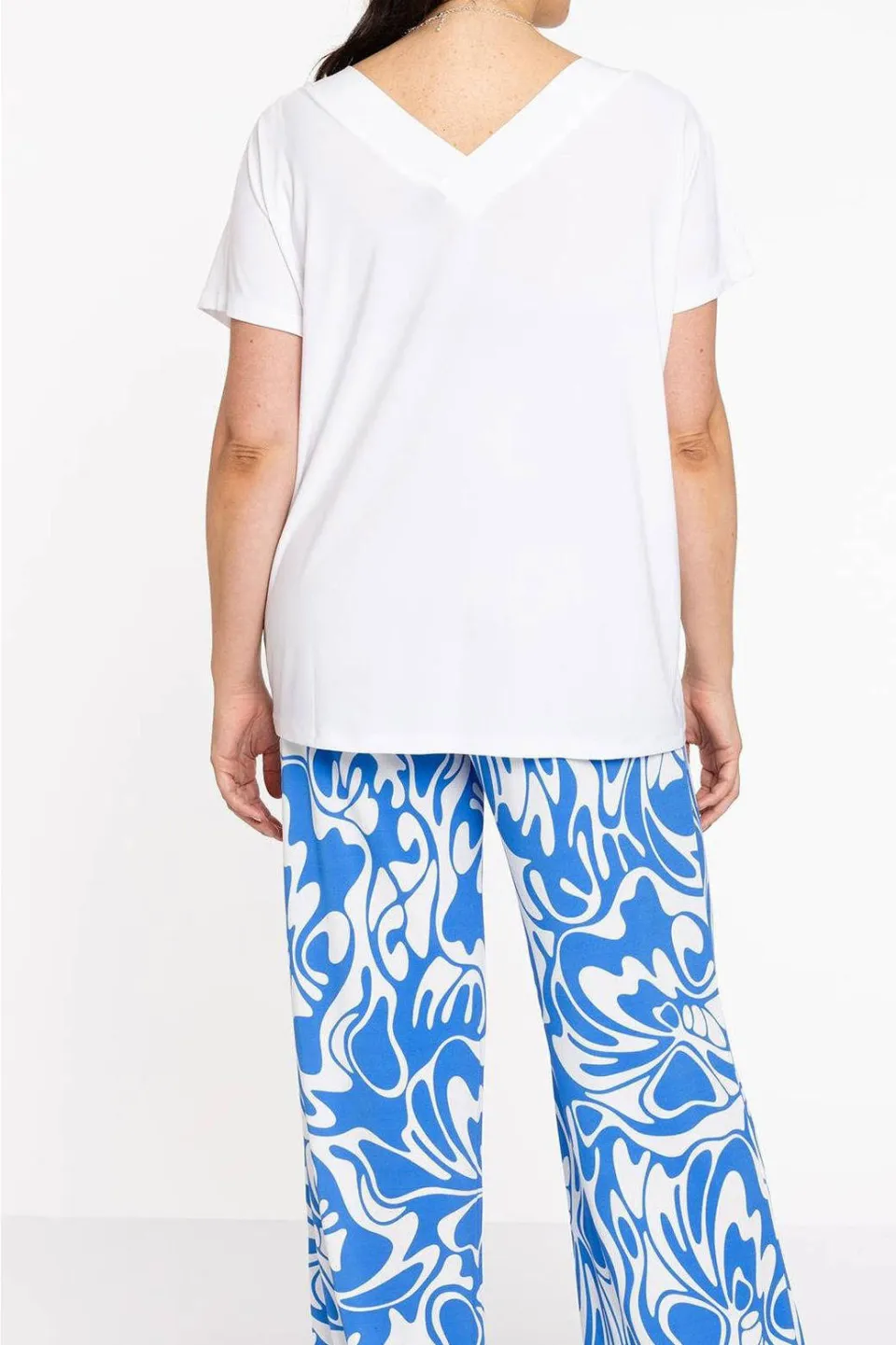 Yoek T-shirt v-hals wit, foto 5