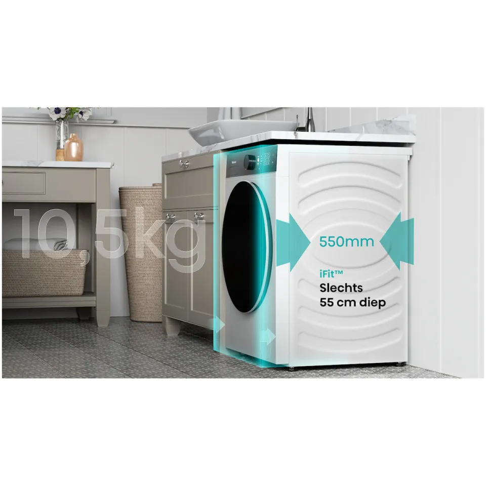 Hisense WF5I1045BWQ wasmachine wit, foto 4