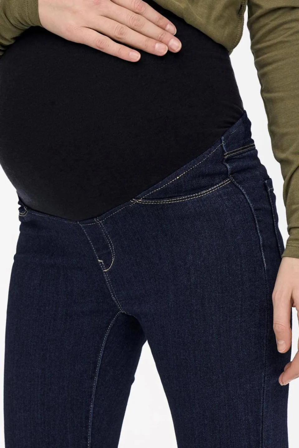 Only MATERNITY skinny jegging OLMRAIN dark blue denim, foto 7