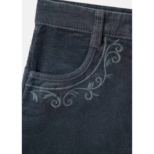 Mango Kids korte corduroy rok grijs, foto 3