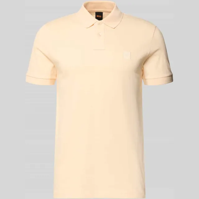 Boss slim fit poloshirt van katoenmix model 'PASSENGER' light/pastel orange, foto 2