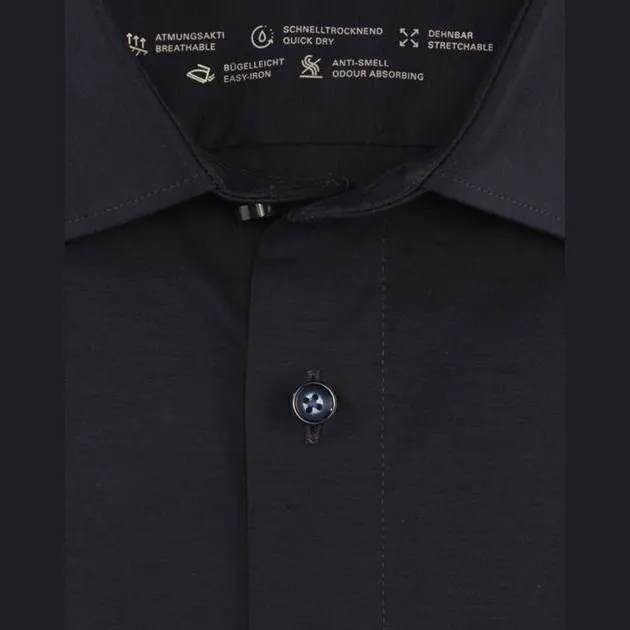 Olymp jersey overhemd 24/7 - Luxor modern fit donkerblauw marine, foto 3