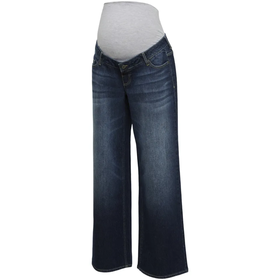 Mamalicious MLMALAGA zwangerschaps wide leg jeans - donkerblauw, foto 2