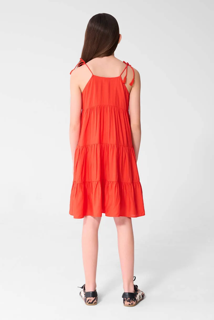 Shoeby Layer midi zomerjurk rood, foto 6