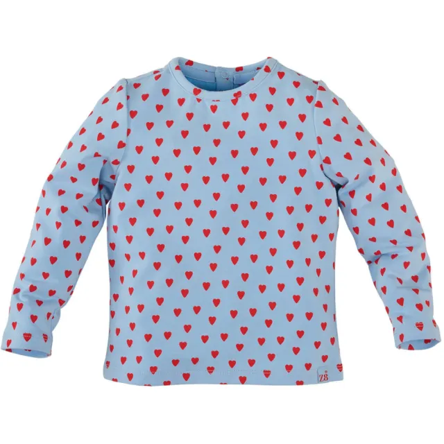 Z8 Rozemarijn longsleeve lichtblauw Lichtblauw/rood