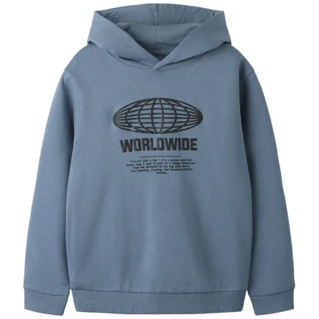 NAME IT KIDS sweater met print - blauw