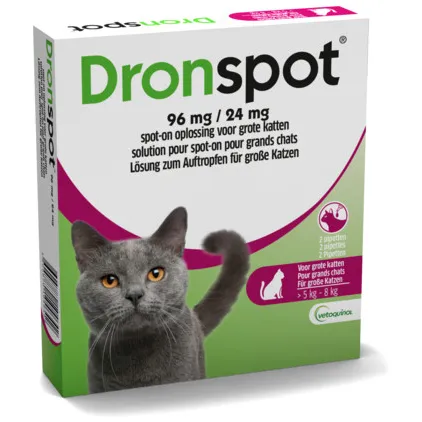 Dronspot Ontwormingspipet Grote Katten 2 stuks