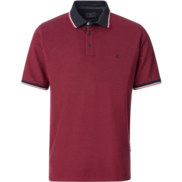 Casa Moda T-shirt Casamoda Polo Piqué Contrast Rood