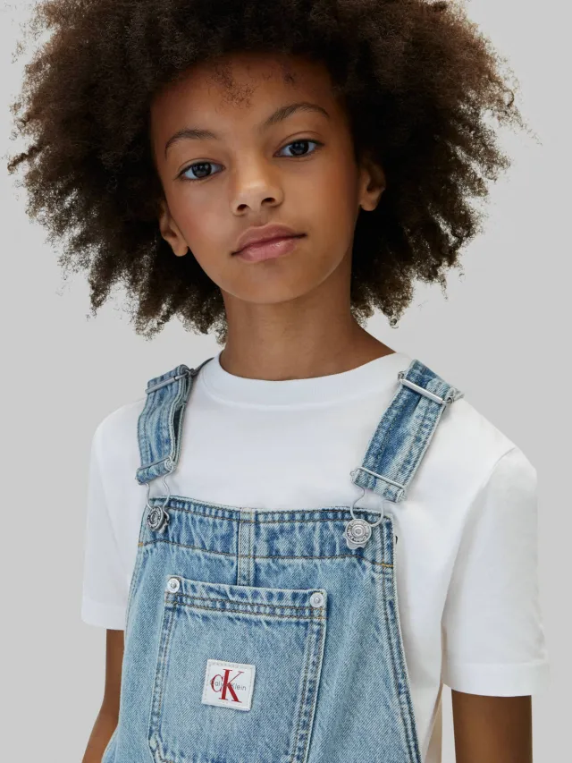 Calvin Klein denim tuinbroek medium blue, foto 5