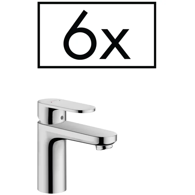 Hansgrohe Vernis Blend 100 wastafelmengkraan chroom met trekwaste