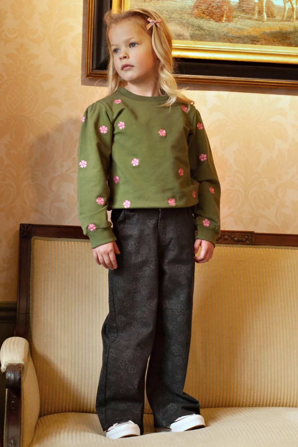 Jubel wide leg jeans Moon Flowers antraciet, foto 6