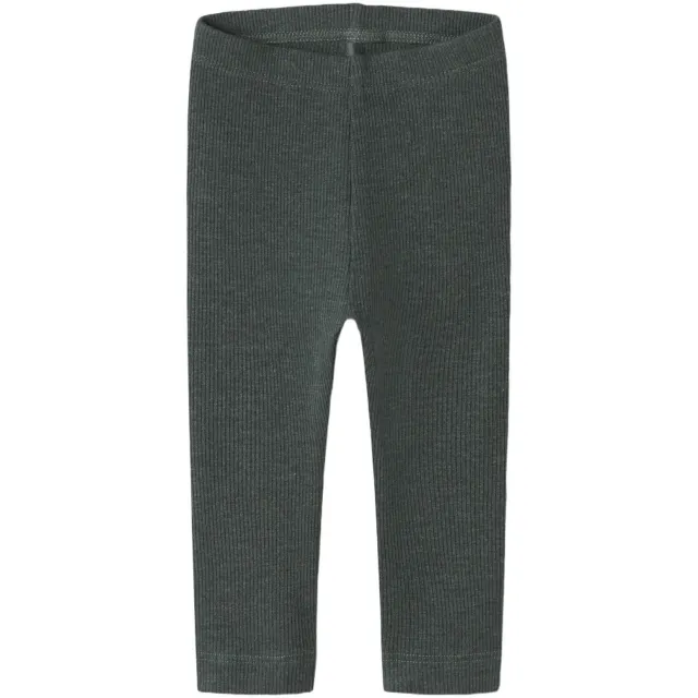 NAME IT BABY skinny babybroek donkergroen