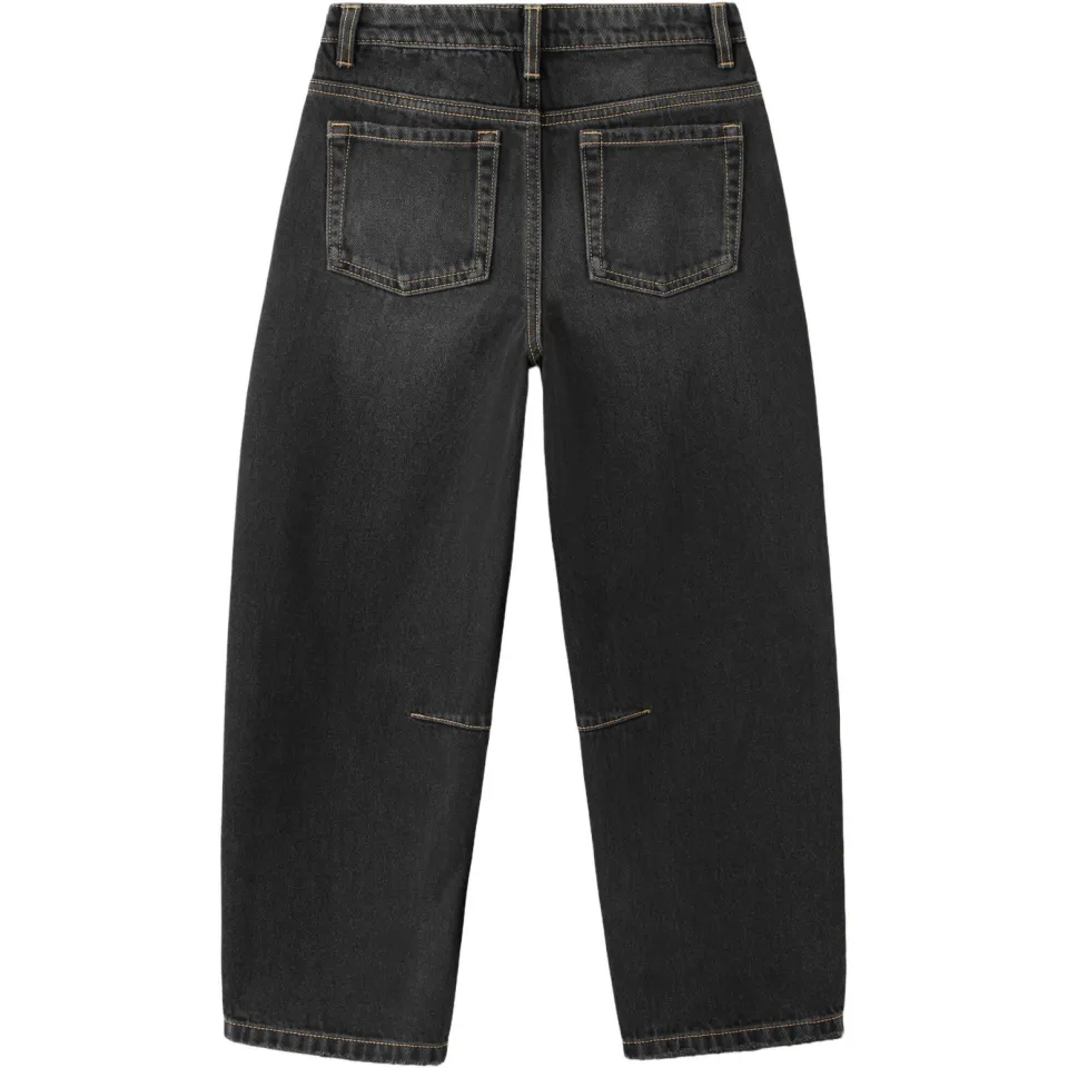 Mango Kids ballon barrel jeans - zwart, foto 4