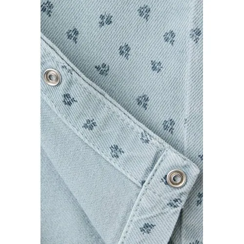 Mango tuinbroek met print lichtblauw lichtblauw/donkerblauw, foto 3