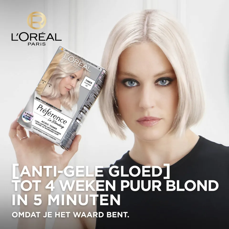 L'oréal Préférence Le Blonding toner Platinum Ice 01 platinum ice, foto 6