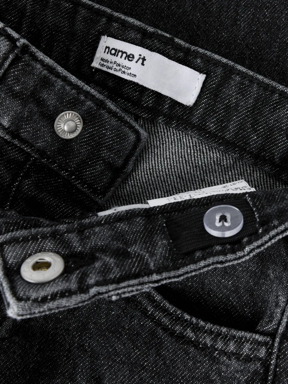 NAME IT MINI wide leg jeans met sterren - dark grey denim, foto 2