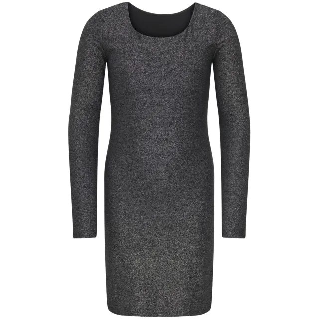 Only KIDS ONLY GIRL bodycon midi jurk met glitters - zwart/zilver