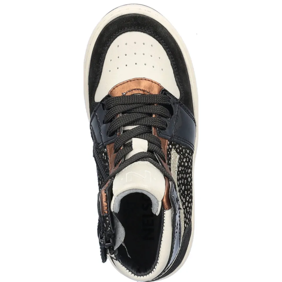 Nelson Kids leren sneakers zwart multi, foto 5