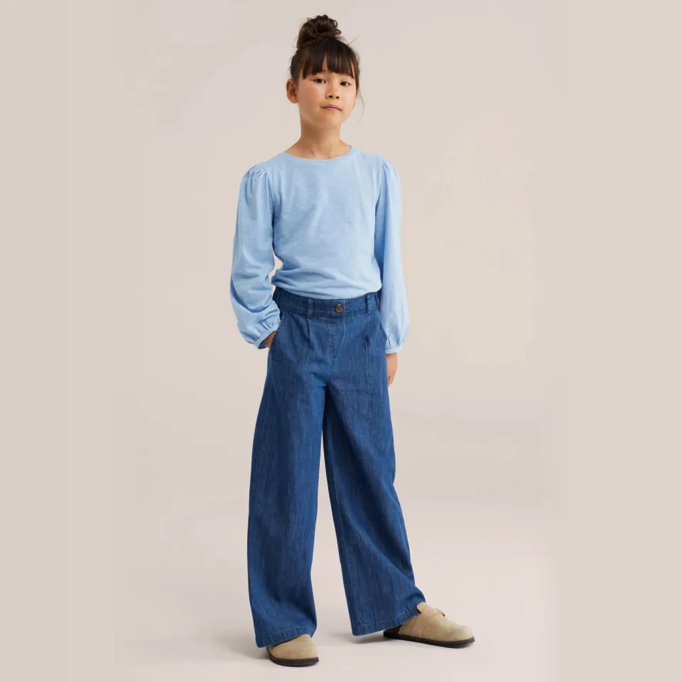 WE Fashion blousetop lichtblauw