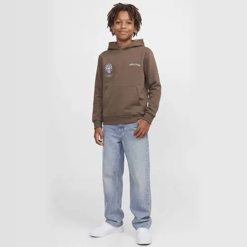 Jack & Jones JUNIOR hoodie met backprint - bruin, foto 3