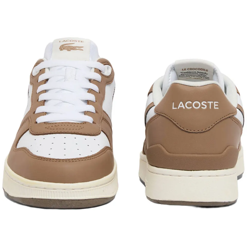 Lacoste sneakers - wit/bruin, foto 4