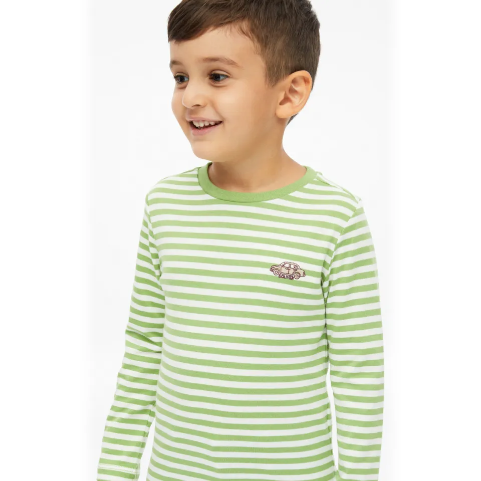 S.Oliver gestreepte longsleeve groen, foto 5