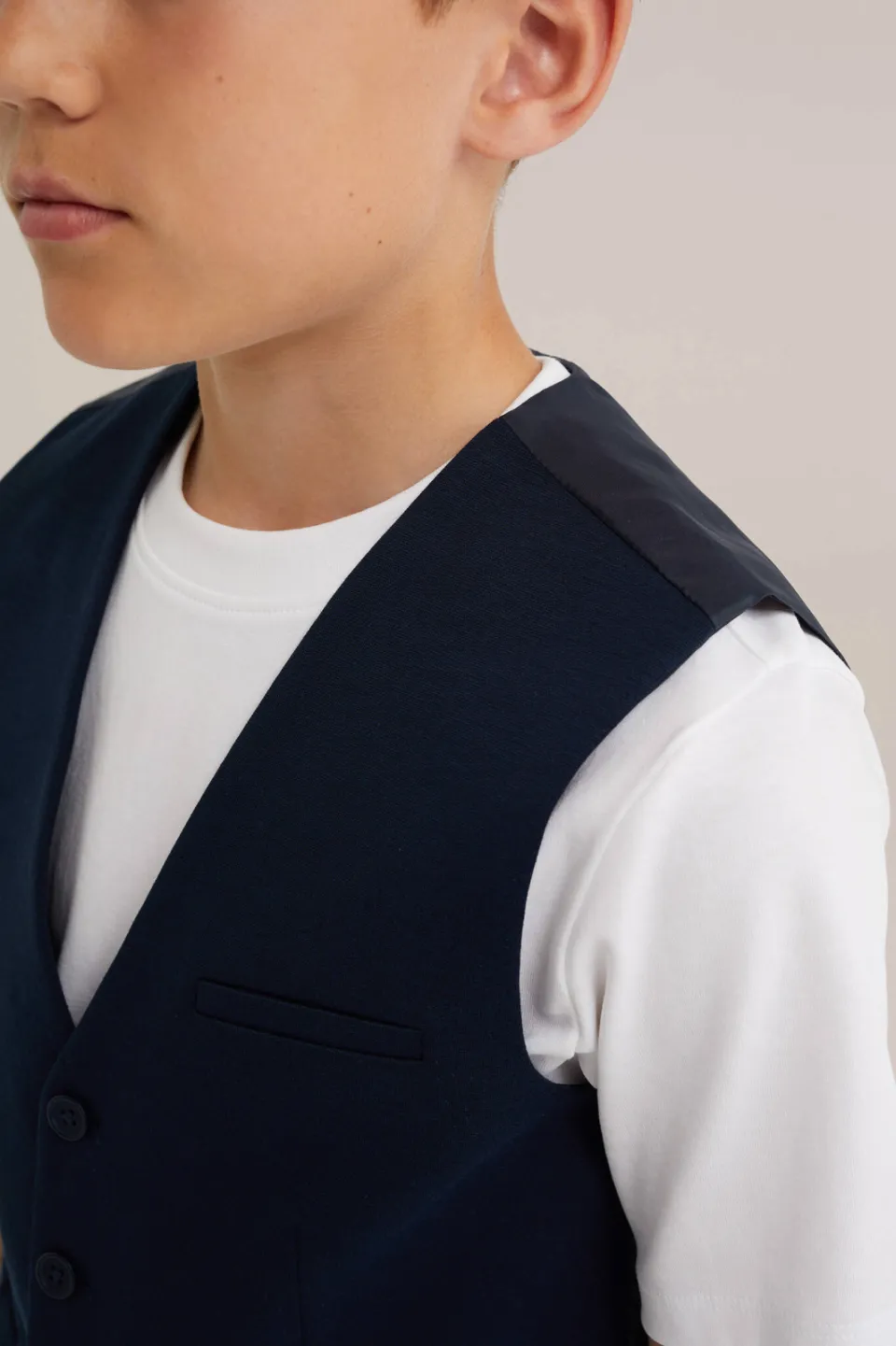WE Fashion gilet donkerblauw, foto 4