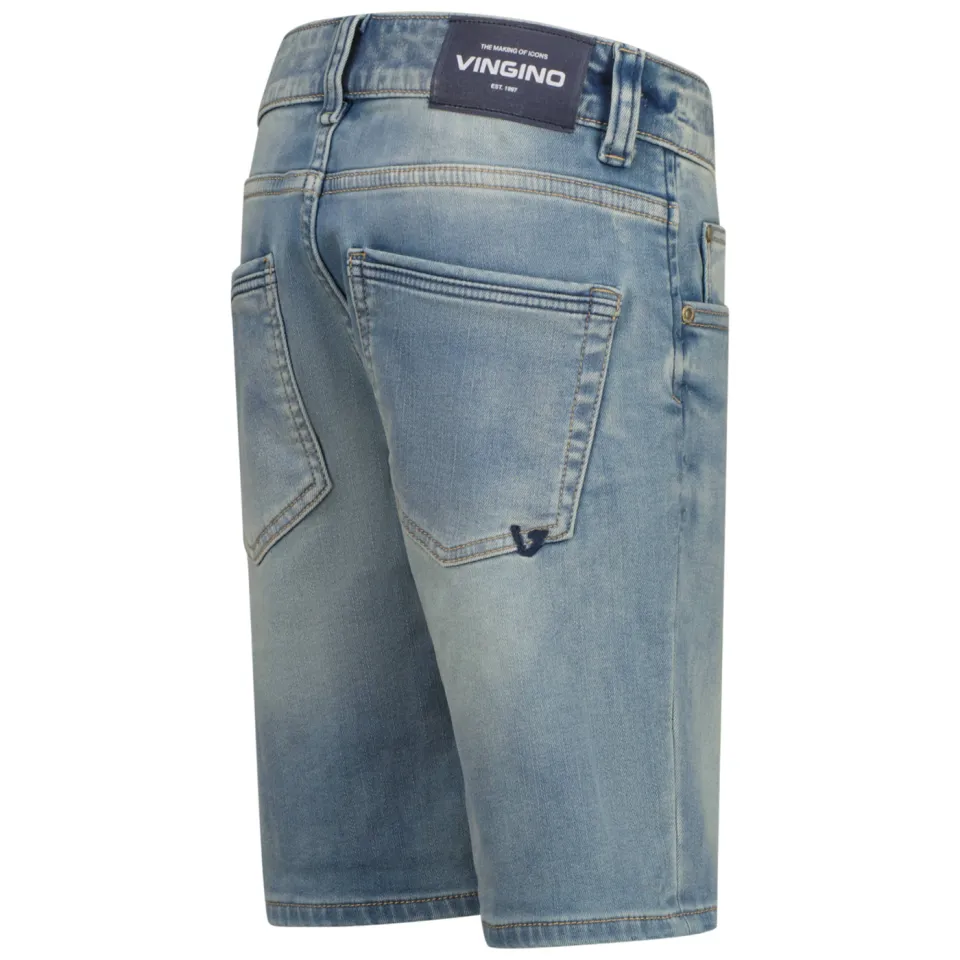 Vingino jeansshort light blue denim, foto 4