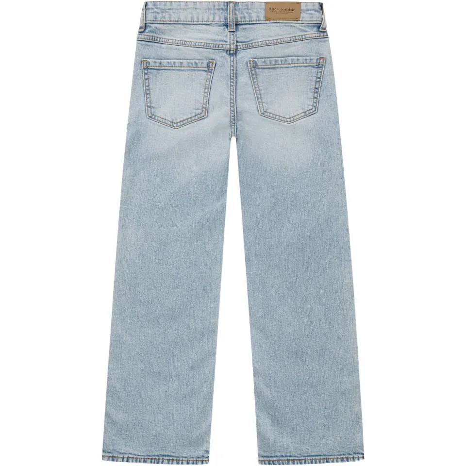 Abercrombie & Fitch wide leg jeans - lichtblauw, foto 4