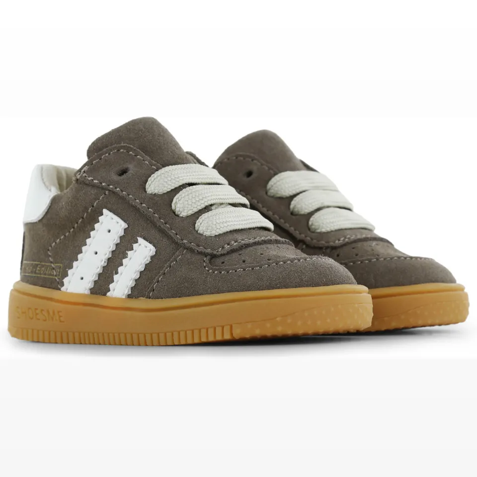 Shoesme suède sneakers - grijsbruin
