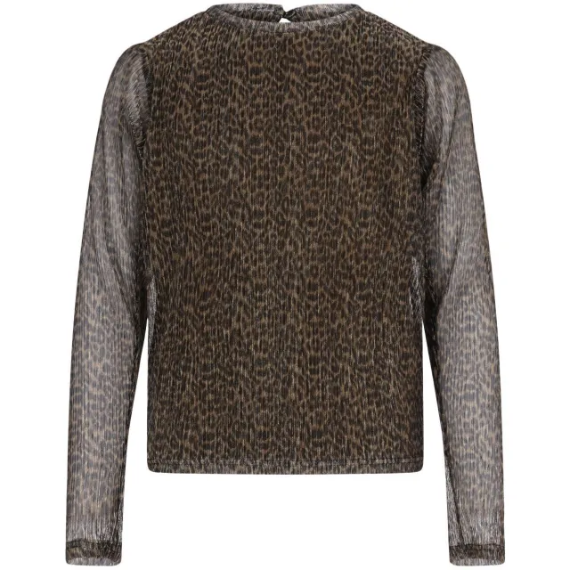 Like Flo Young getailleerde longsleeve panterprint bruin, foto 2