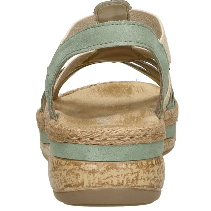 Rieker sandalen met sleehak mintgroen, foto 4