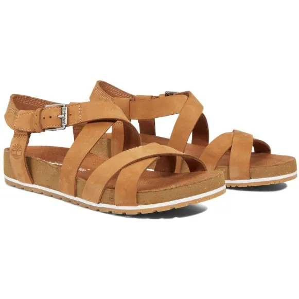Timberland Women's Malibu Waves Ankle Strap Sandal - Sandalen, bruin