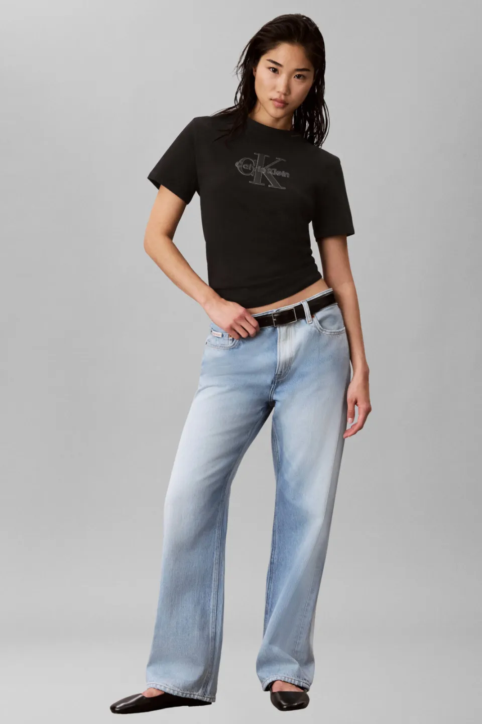 Calvin Klein JEANS T-shirt met logo - zwart, foto 3