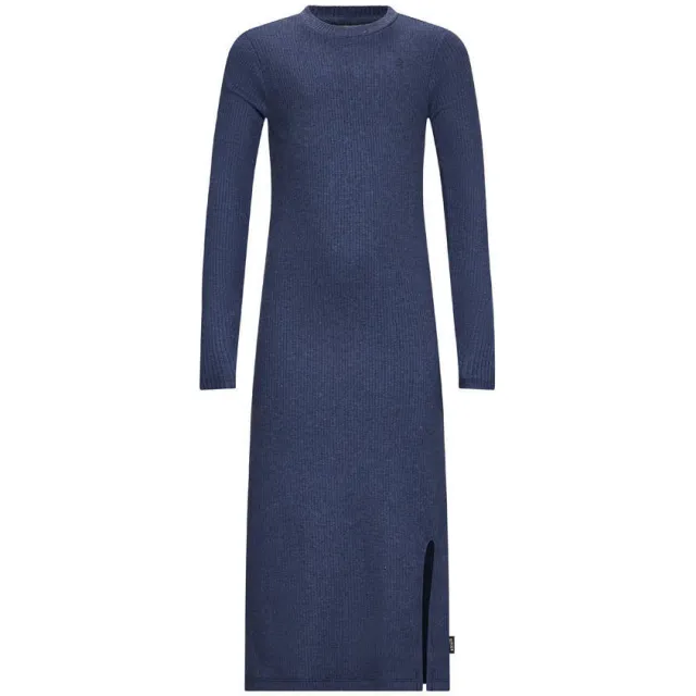 Retour Jeans ribgebreide maxijurk donkerblauw Donkerblauw melange